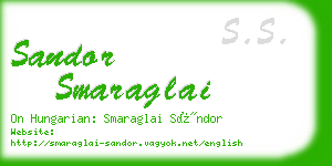 sandor smaraglai business card